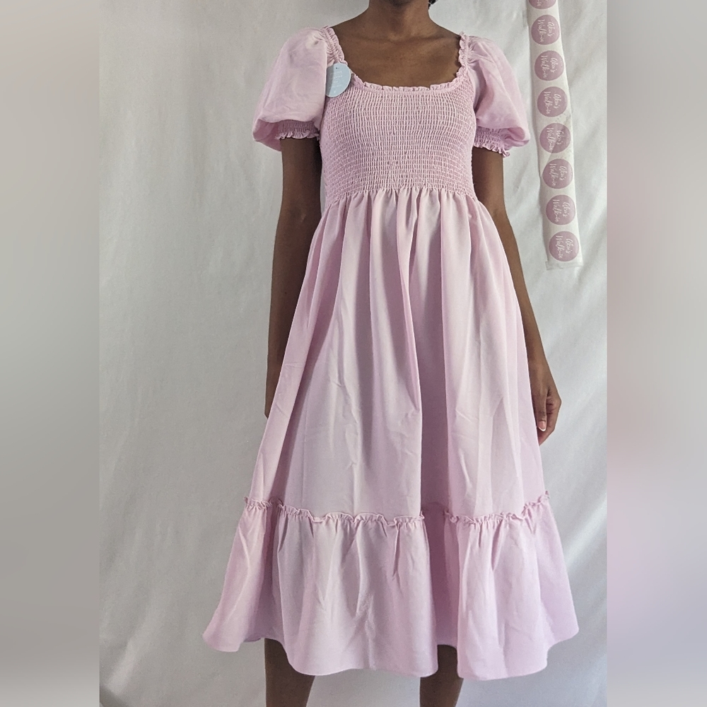 Hill House Pink Midi Dress